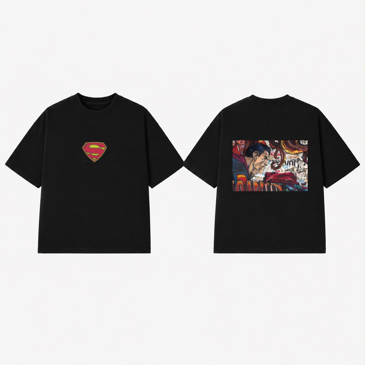 Superman Tee, original front and back views