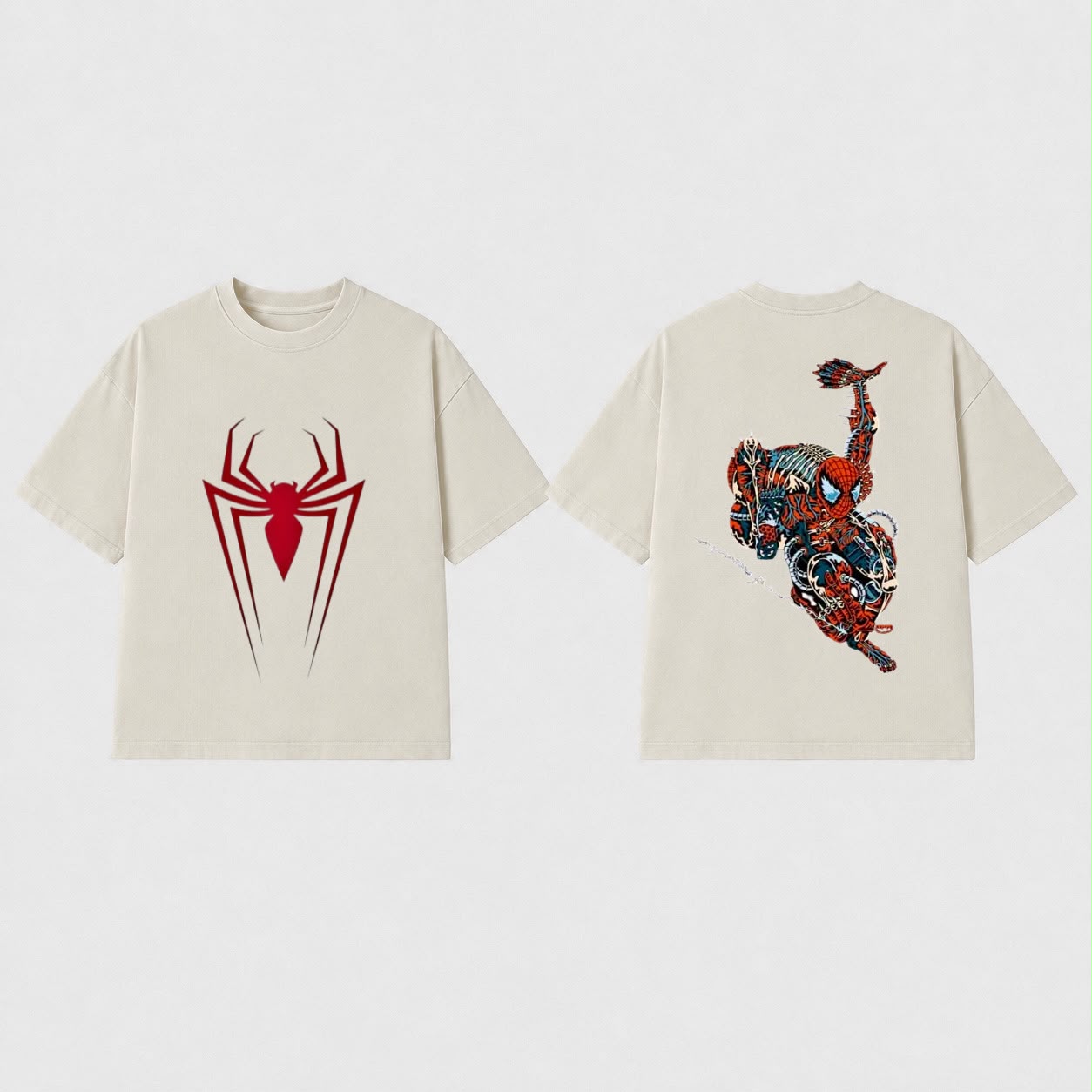 Spider-Man Tee, original front and back views